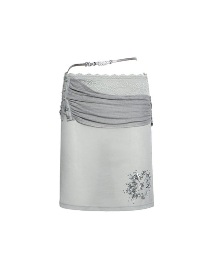 Flowers_Birds_Market_Sequin_Embroidered_Lace_Panel_Pleated_Waist_Women&