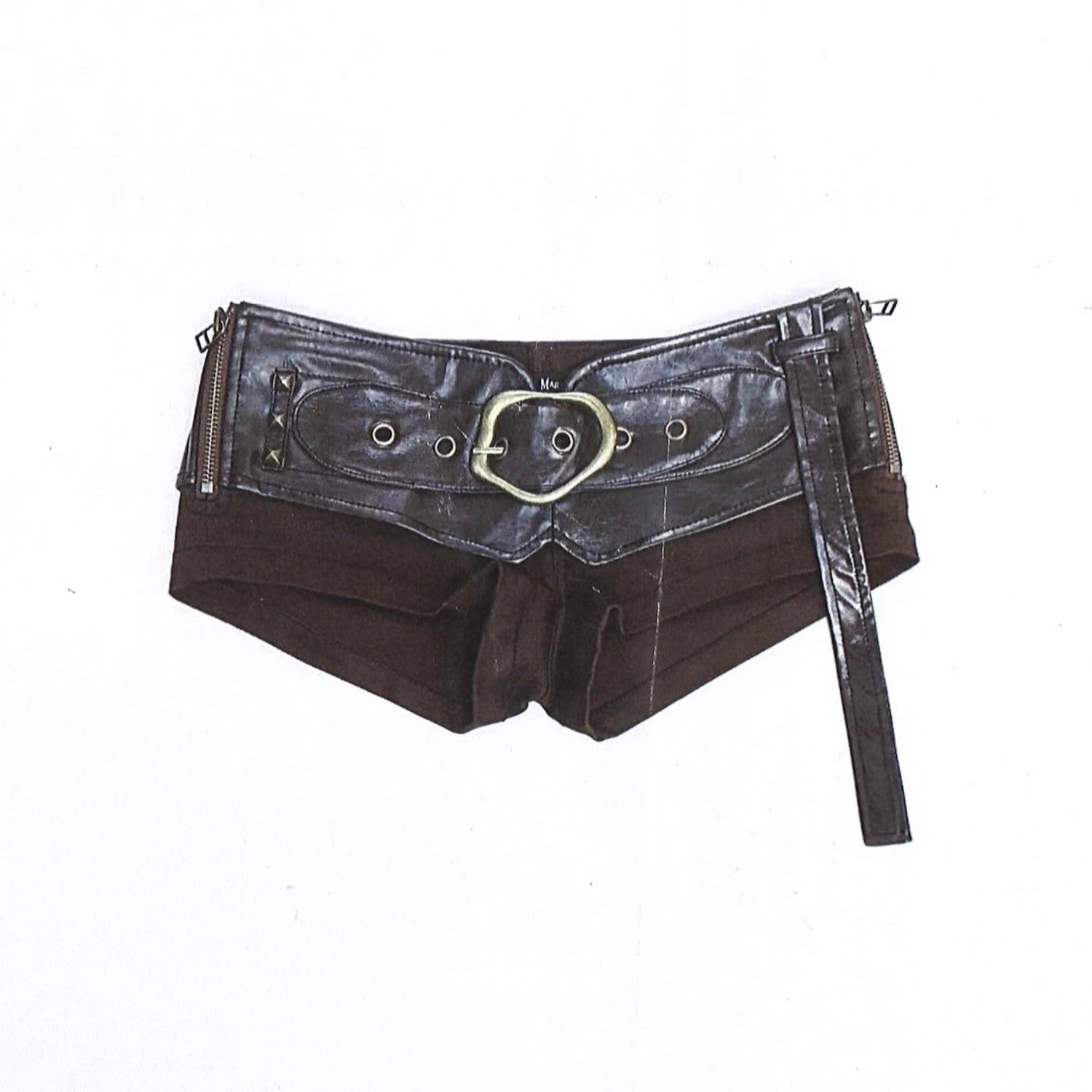 Flowers_birds_Market_Comfort_Stretch_Slim_Fit_Natural_Waist_Women_Casual_Deep_Brown_S_M_L_Short_MISSTT