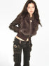 Detachable Eco Fur Windproof Short Jacket