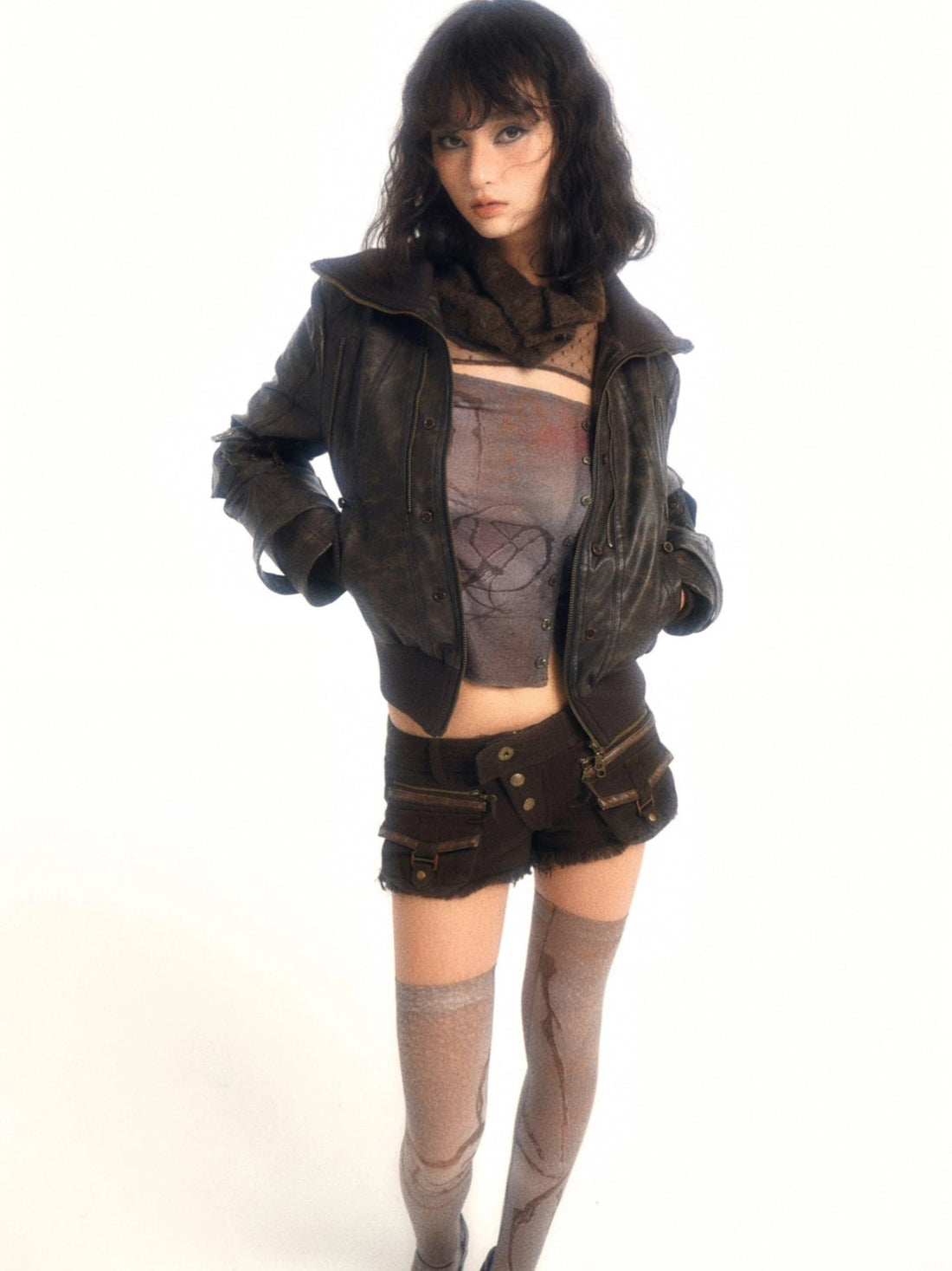 Detachable Eco Fur Windproof Short Jacket