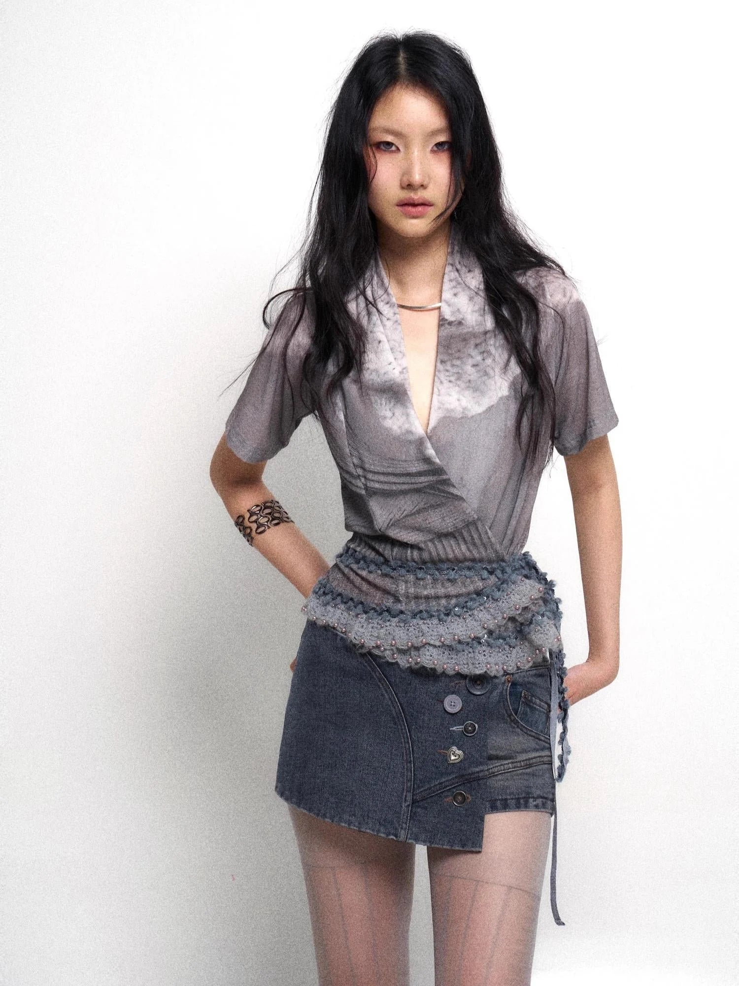 Detachable Faux Fur Collar Knit Cardigan