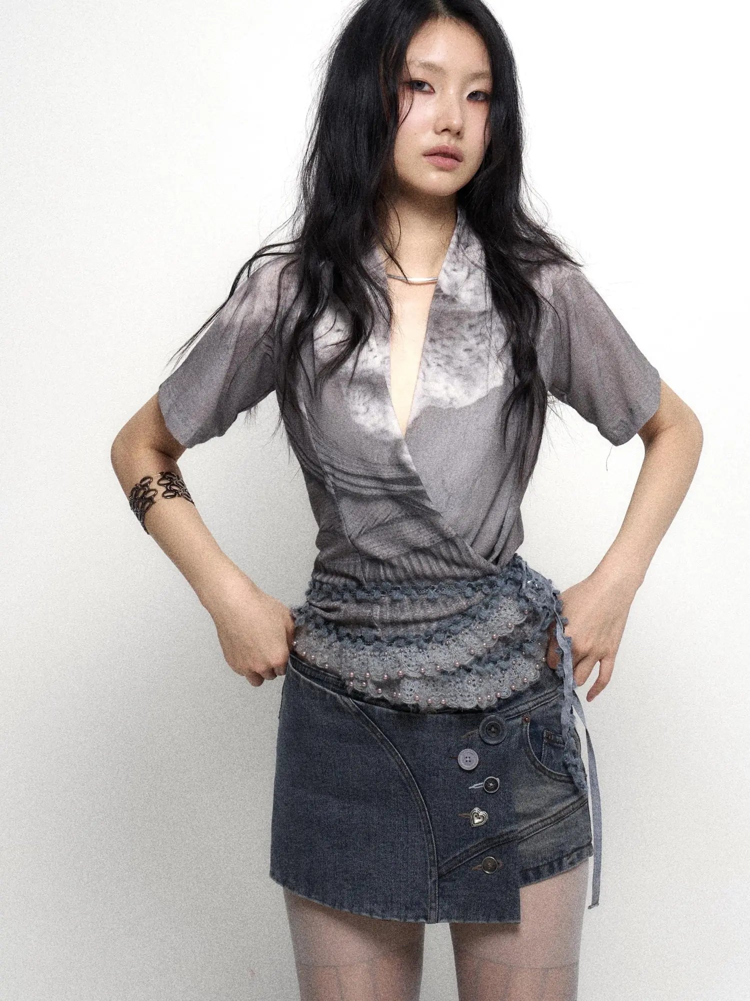 Detachable Faux Fur Collar Knit Cardigan