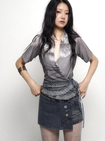 Detachable Faux Fur Collar Knit Cardigan