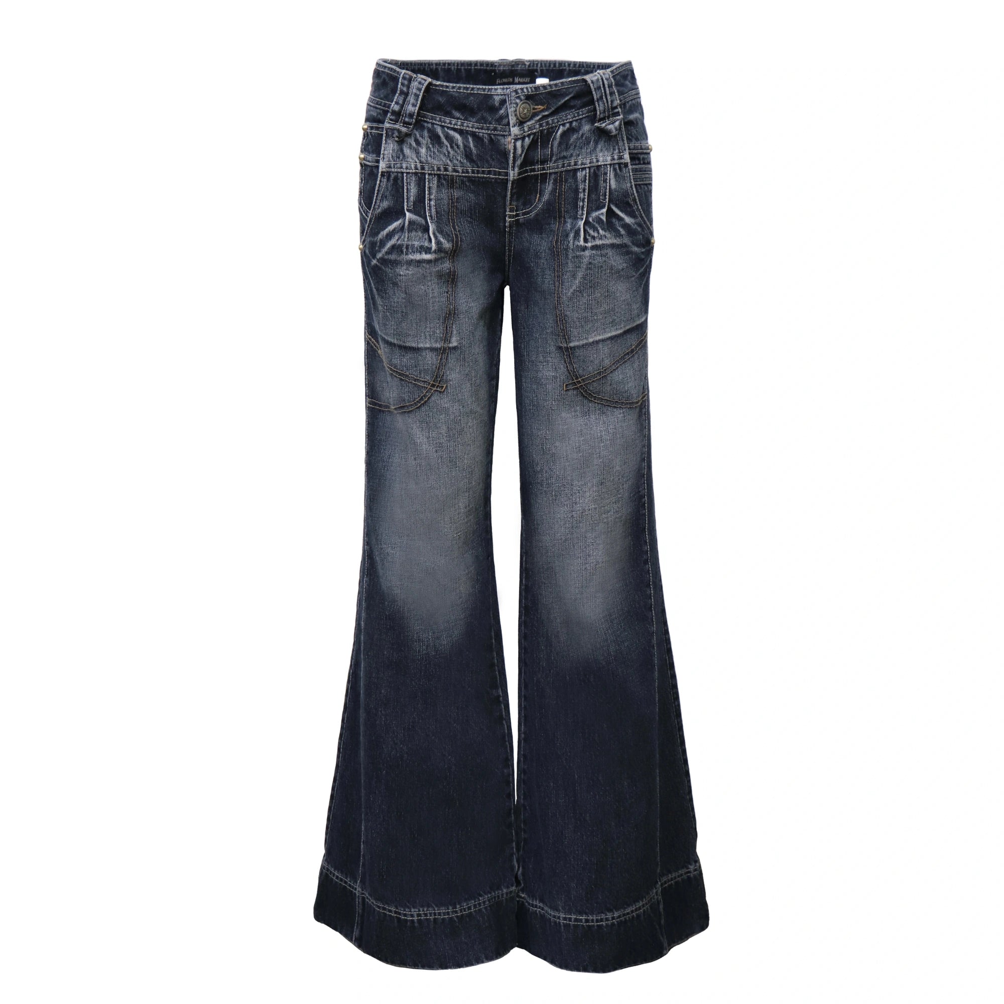 Flowers_birds_Market_Distressed_Non_Stretch_Casual_Regular_Fit_Mid_Rise_Button_Fly_Women_Denim_Jeans_MISSTT