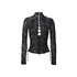 Flowers_birds_Market_Elegant_Lace_High_Neck_Floral_Button_Front_Women_Office_Work_Black_Blouse_MISSTT