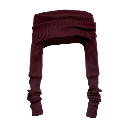 Flowers_birds_Market_Elegant_Two_Tone_Cowl_Neck_Pullover_Long_Sleeve_Women_Burgundy_Black_Blouse_MISSTT