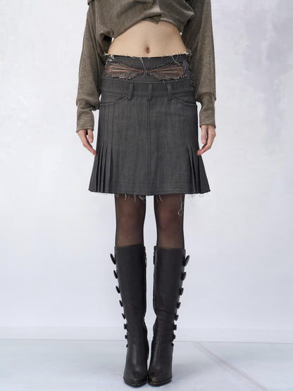 Flowers birds Market Embroidered Washed Pleated Women&