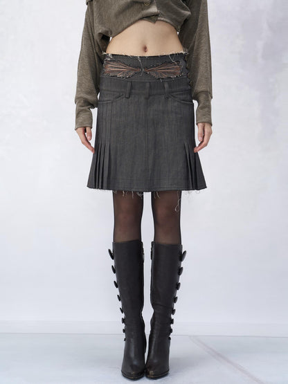 Flowers birds Market Embroidered Washed Pleated Women&