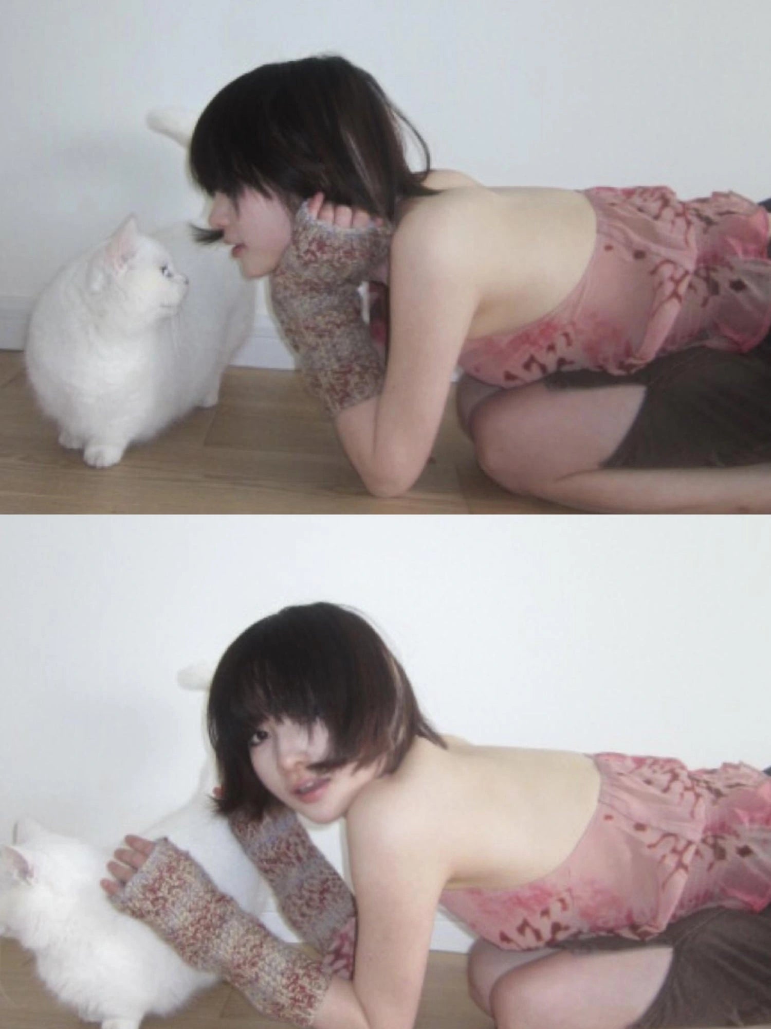 Abstract Print Halter Neck Tank Top