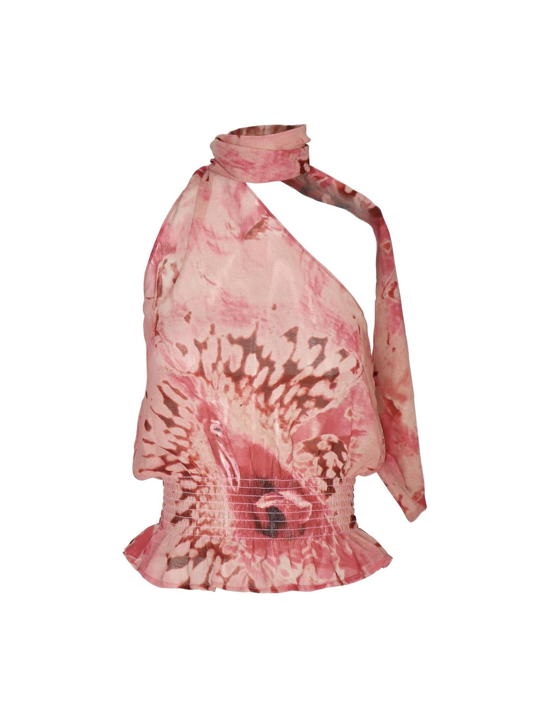 Flowers birds Market Floral Abstract Print Halter Neck Tank Top