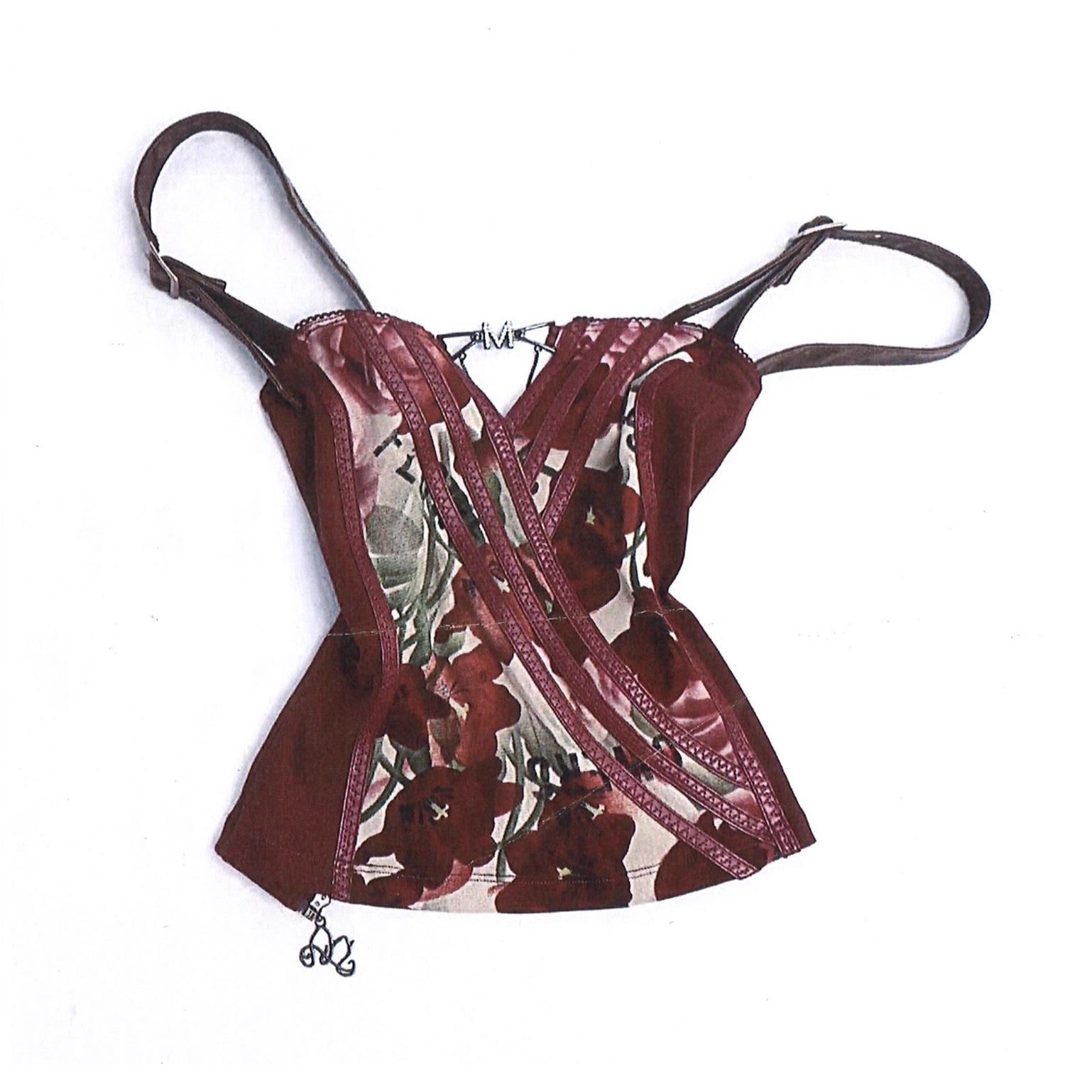 Flowers_birds_Market_Floral_Print_Scoop_Neck_Spaghetti_Strap_Stretchy_Slim_Fit_Vintage_Women_Tank_Top_MISSTT