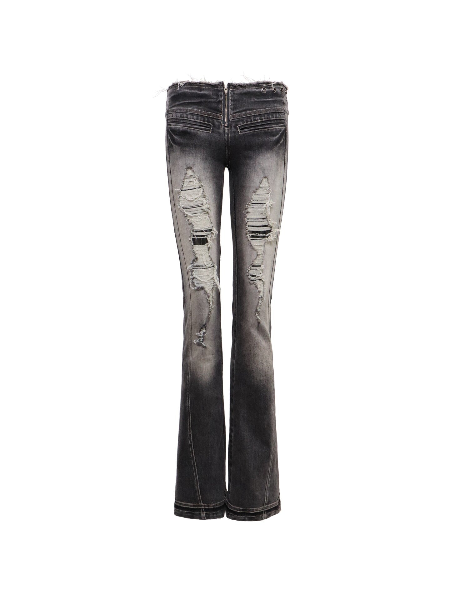 Flowers birds Market High Waist Washed Ripped Micro Stretch Casual Button Fly Women Denim Slim Jeans