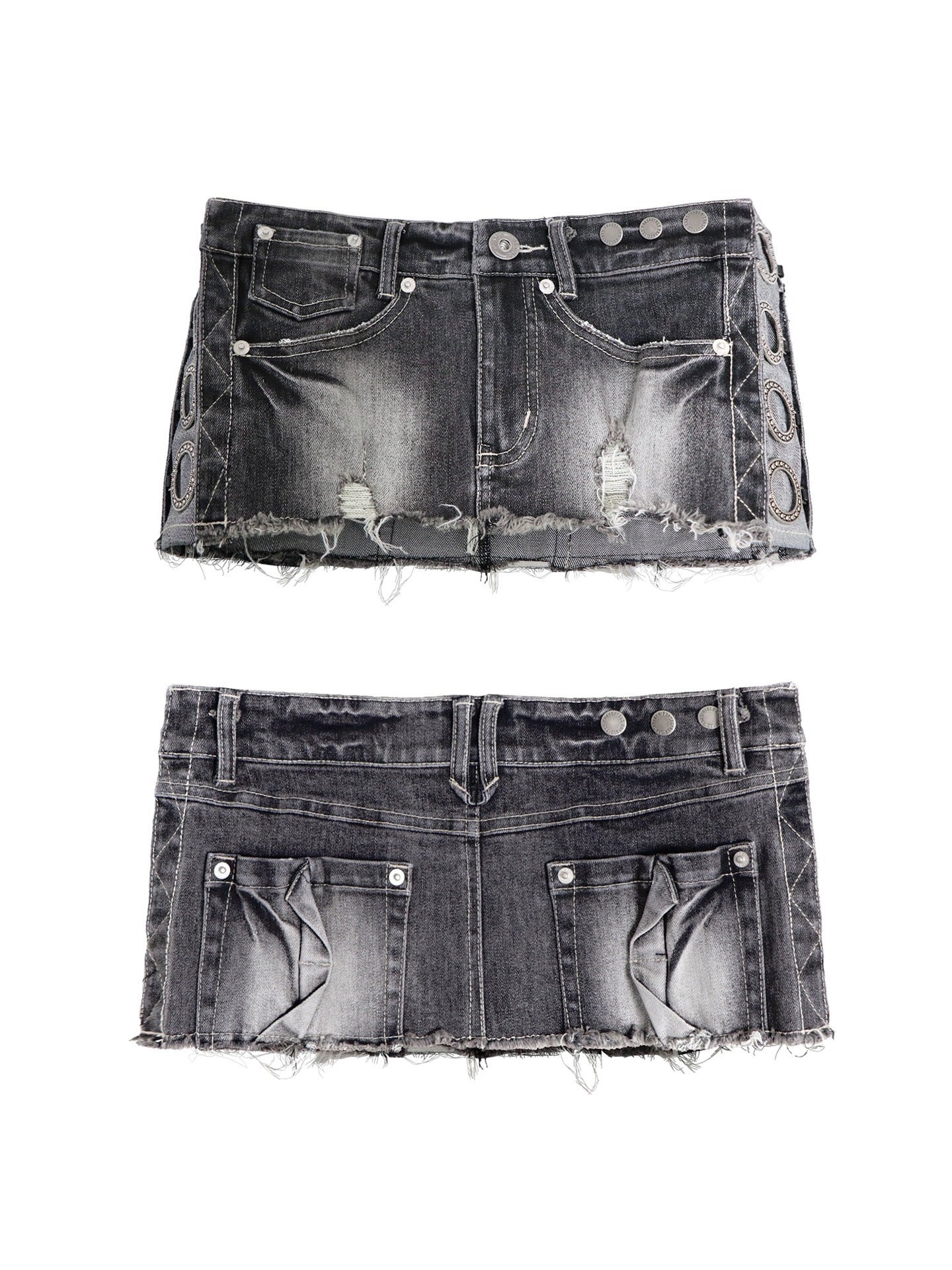 Flowers birds Market High Waist Washed Ripped Micro Stretch Casual Button Fly Women Denim Slim Jeans