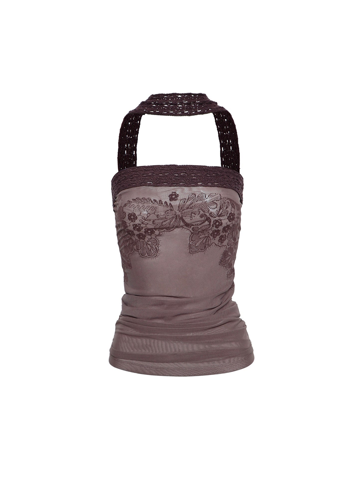 Flowers_birds_Market_Hollow_Knit_Patchwork_Flocked_Print_Mesh_Ruched_Women&