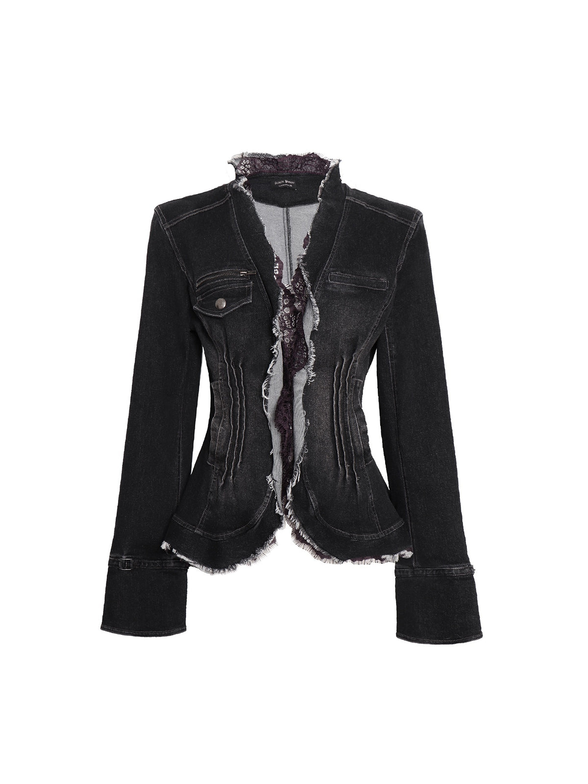 Flowers_birds_Market_Lace_Panel_Print_Deep_V_Lace_Up_Slim_Fit_Women&