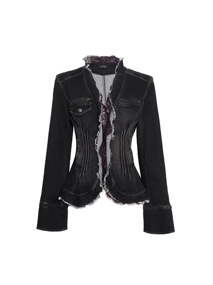 Flowers_birds_Market_Lace_Panel_Print_Deep_V_Lace_Up_Slim_Fit_Women&