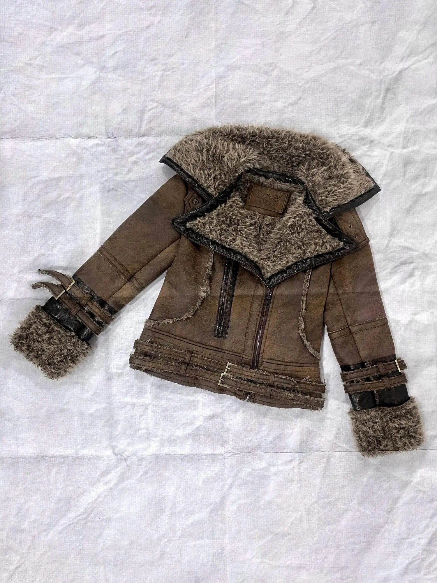 Lamb Wool Fleece Lined Slim Fit Warm Jacket