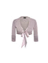 Flowers_birds_Market_Mesh_Bow_Tie_Cropped_V-neck_3_4_Sleeve_Women&