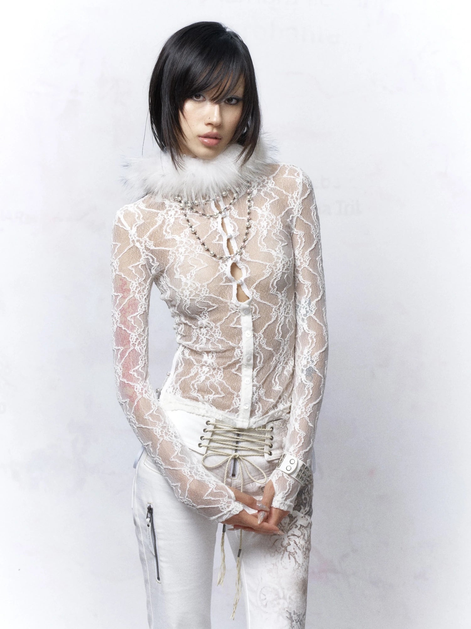 Flowers birds Market Reversible Elegant Slim Fit Turtleneck Long Sleeve Polyester Women Tops Blouse