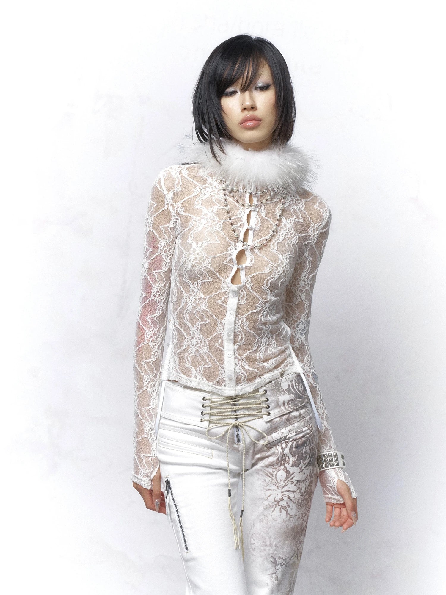 Flowers birds Market Reversible Elegant Slim Fit Turtleneck Long Sleeve Polyester Women Tops Blouse