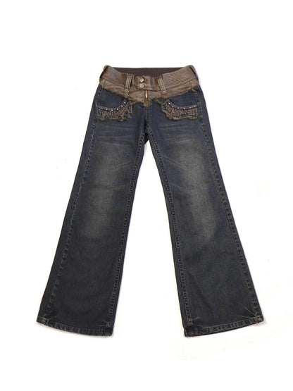 Rooted Silence Washed Patchwork Pants