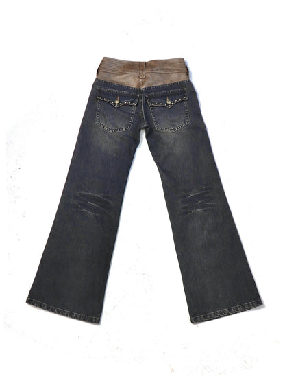 Flowers birds Market Rooted Silence Washed Patchwork Pants