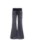 Flowers birds Market Soft Cotton 100% Printed Flare Sexy Natural Waist Womens Blue Purple Sweatpants