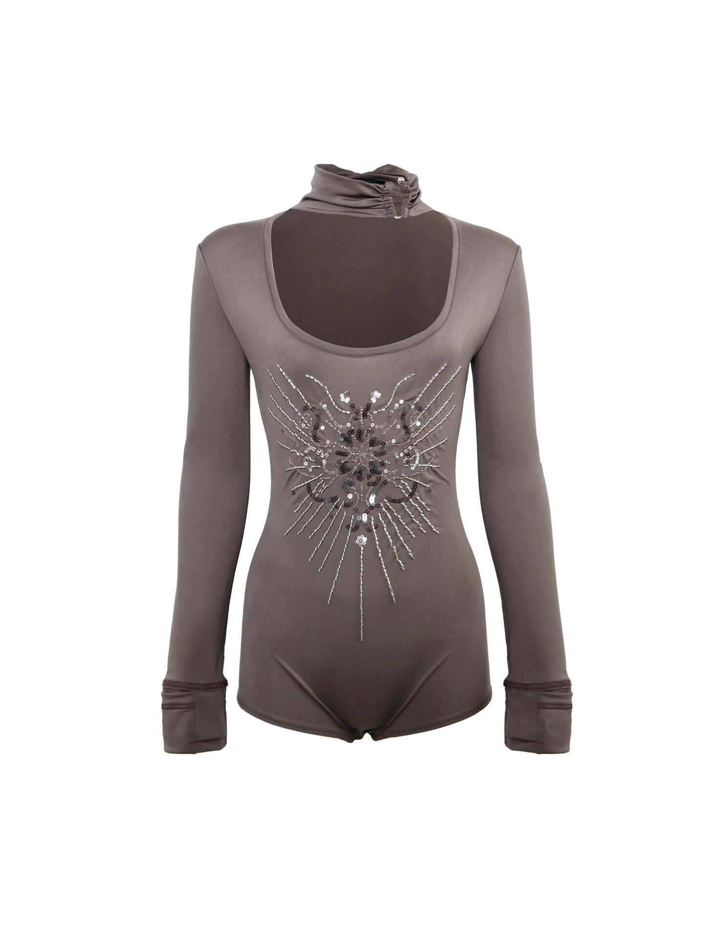 Flowers birds Market Soft Stretch Triangle Cut Mid Waist Slim Fit Women Seamless Basic Bodysuits