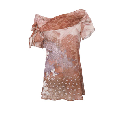 Flowers_birds_Market_Stretch_Elegant_Off_Shoulder_Fit_And_Flare_Short_Sleeve_Women_City_Walk_Dresses_MISSTT