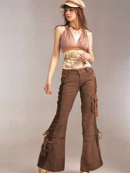 Velvet  Embroidered Beaded Slinky Summer Camisole Top