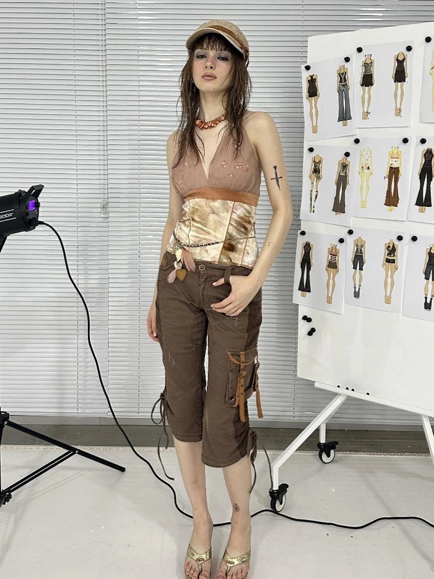 Velvet  Embroidered Beaded Slinky Summer Camisole Top