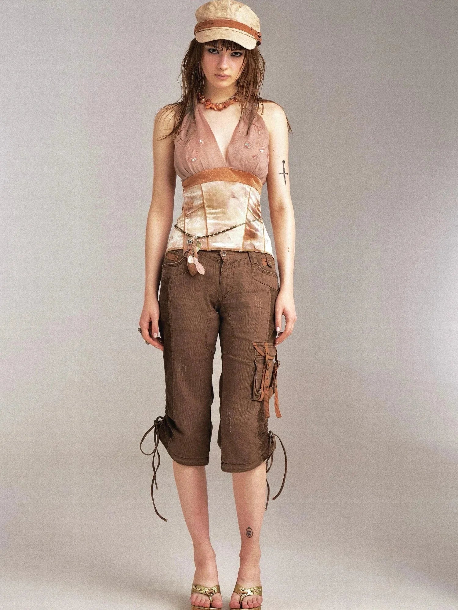 Velvet  Embroidered Beaded Slinky Summer Camisole Top