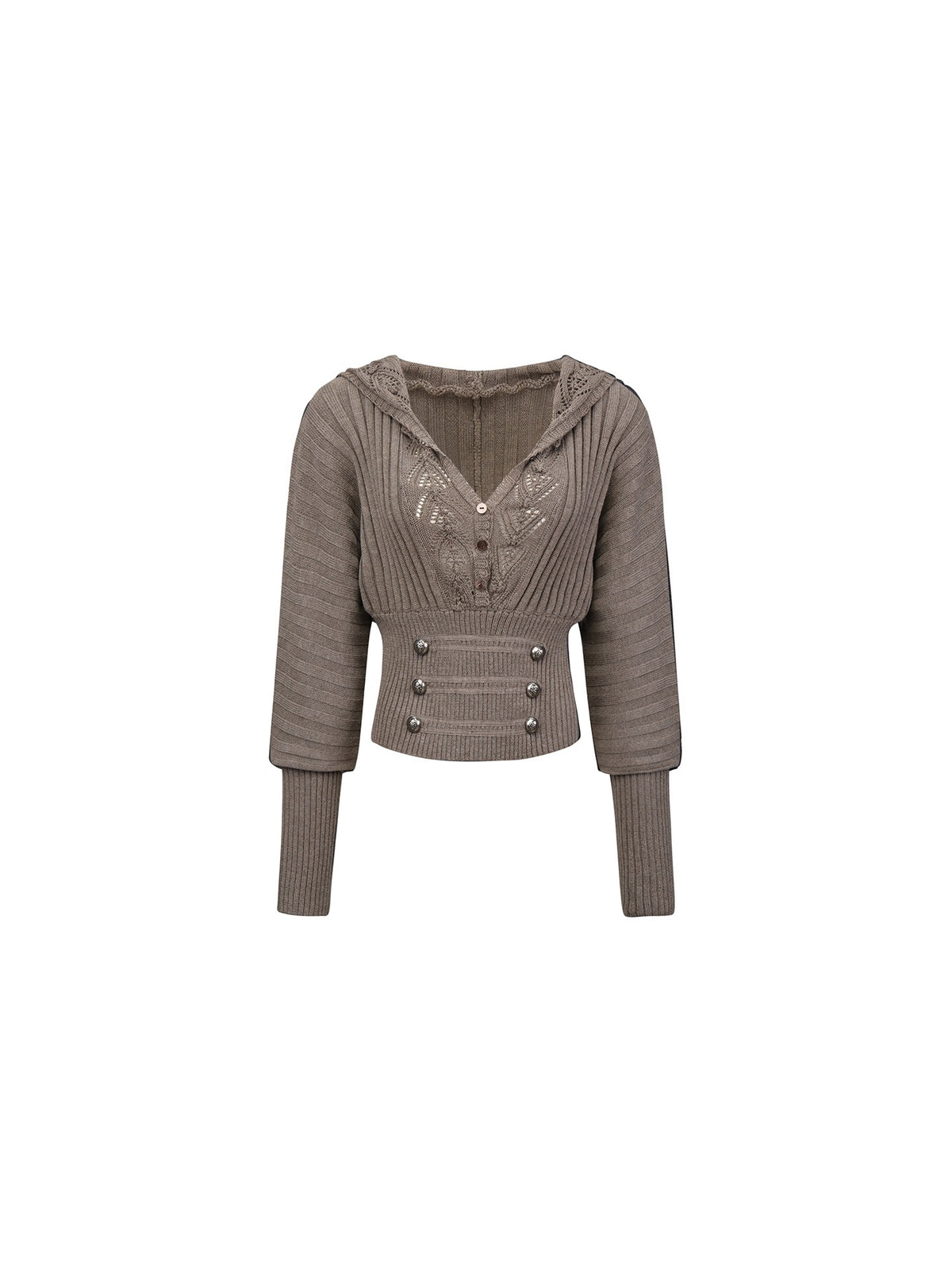 Flowers_birds_Market_Vintage_Pointelle_Hooded_Batwing_Sleeve_Women&