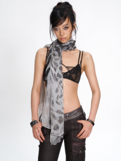 Flowers birds Market Zebra Print Scarf Neck Wrap Printed Women&
