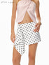 STRIKE A POSE Flowy White Polka Dot Mini Skirt For Women Casual Skirts