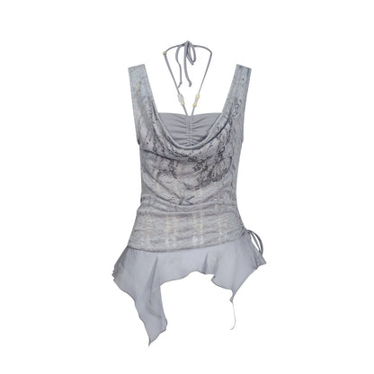 Update Cest Nous Seafoam Lace Shell Beaded Swing Top