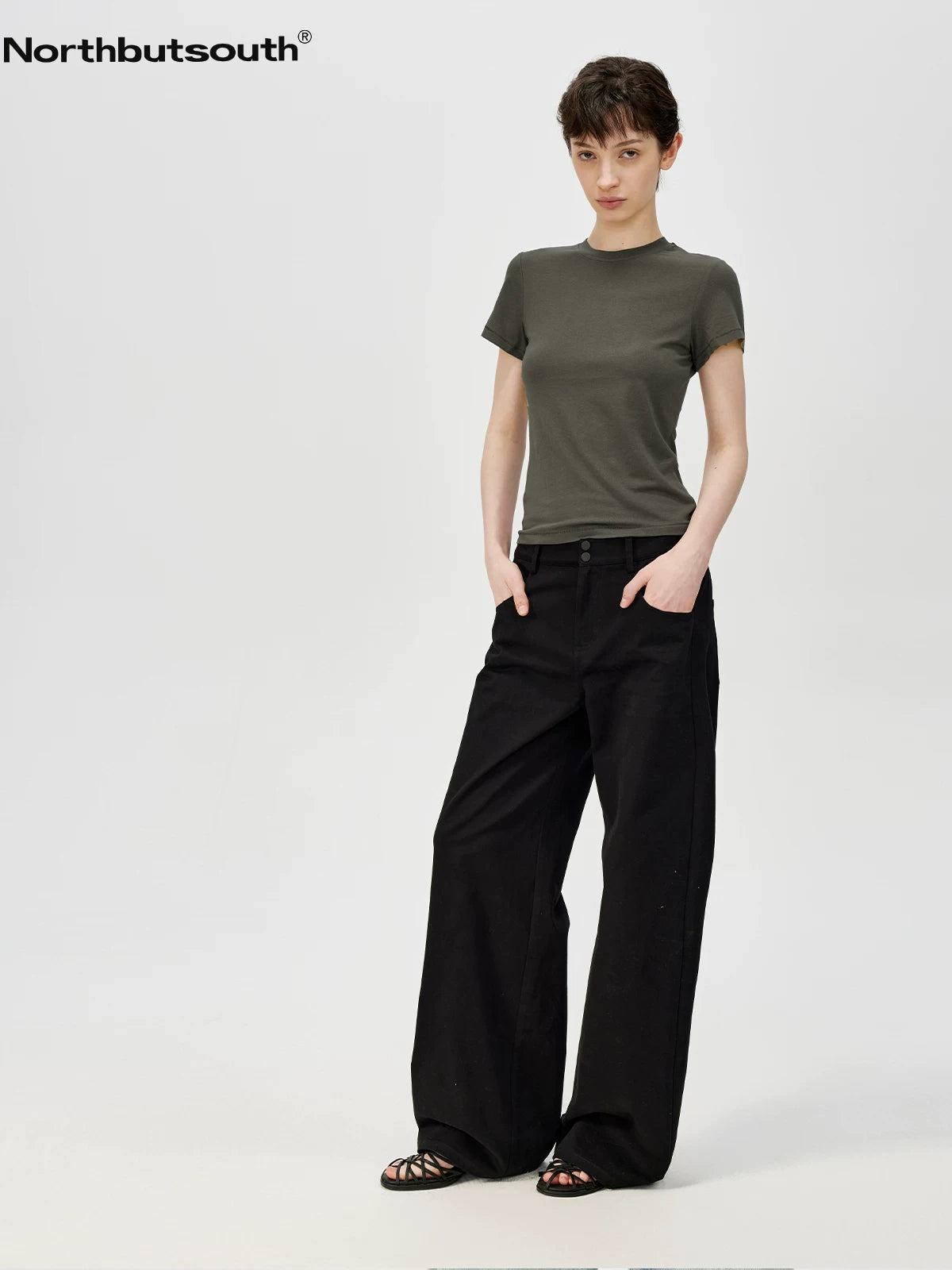 Four Color Classic Casual Low Waist Straight Leg Lightweight Pants