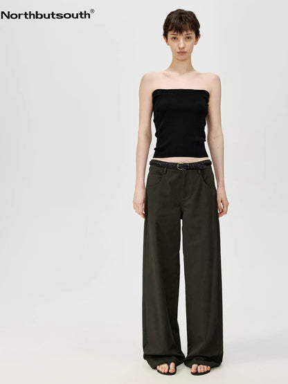 Four Color Classic Casual Low Waist Straight Leg Lightweight Pants