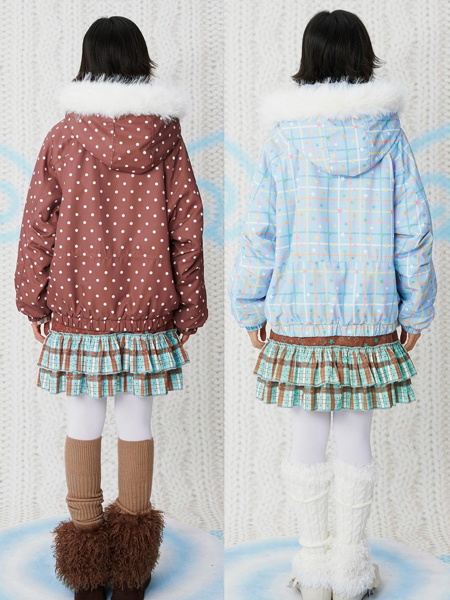 Frufru Gulu Angel Dessert Original Cartoon Print Hooded Loose Women&