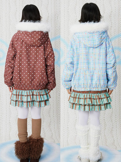 Frufru Gulu Angel Dessert Original Cartoon Print Hooded Loose Women&
