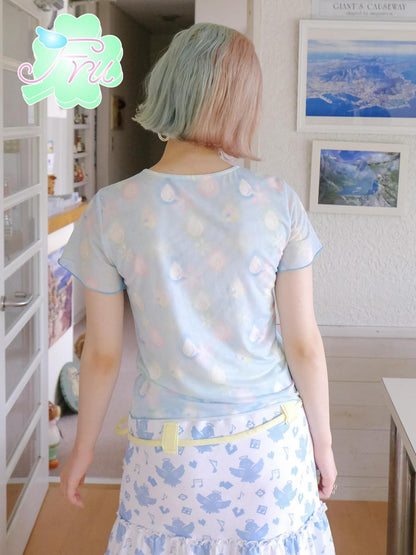 Frufru Gulu Blue Cotton Candy Print Women&