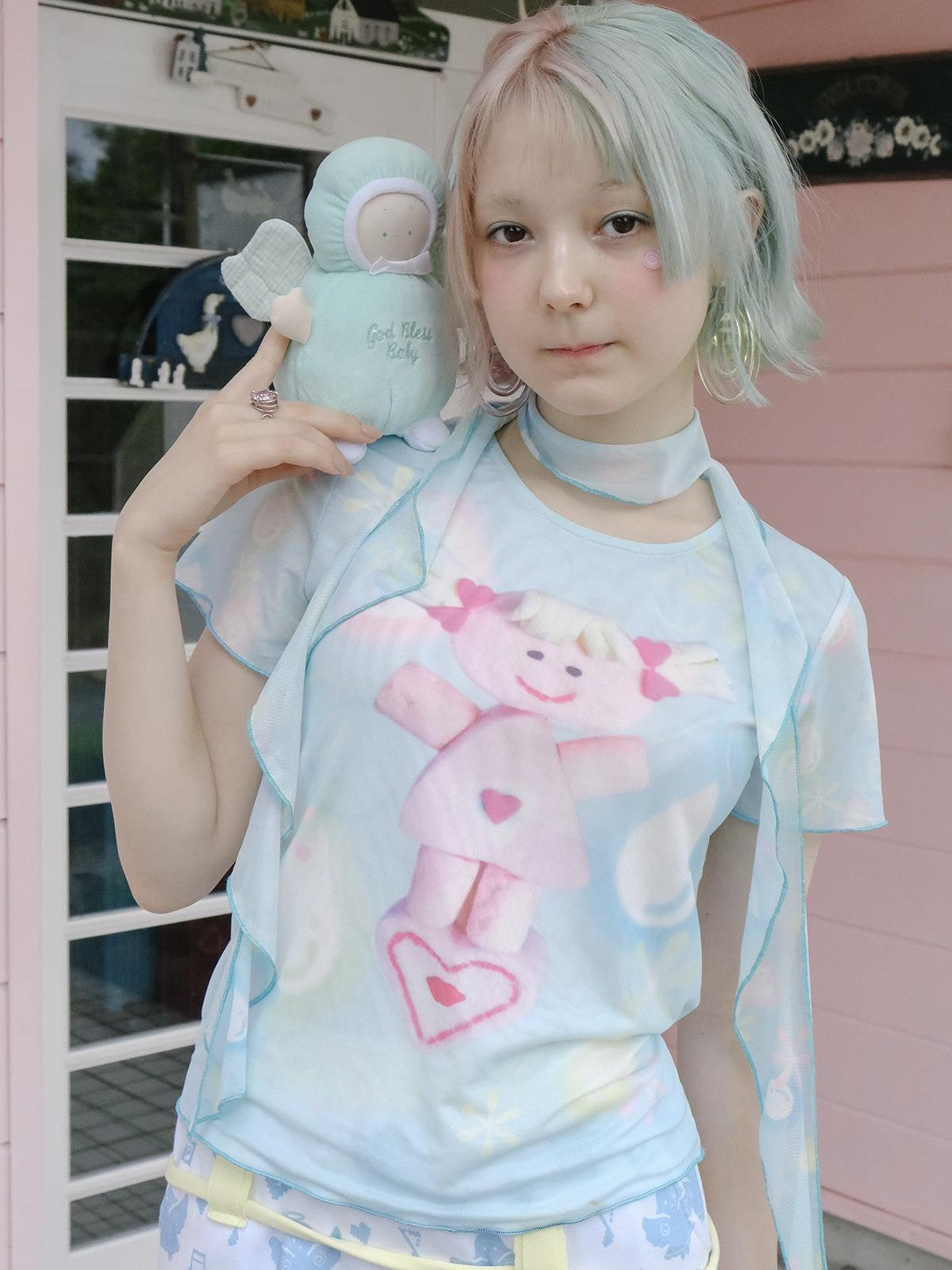 Frufru Gulu Blue Cotton Candy Print Women&