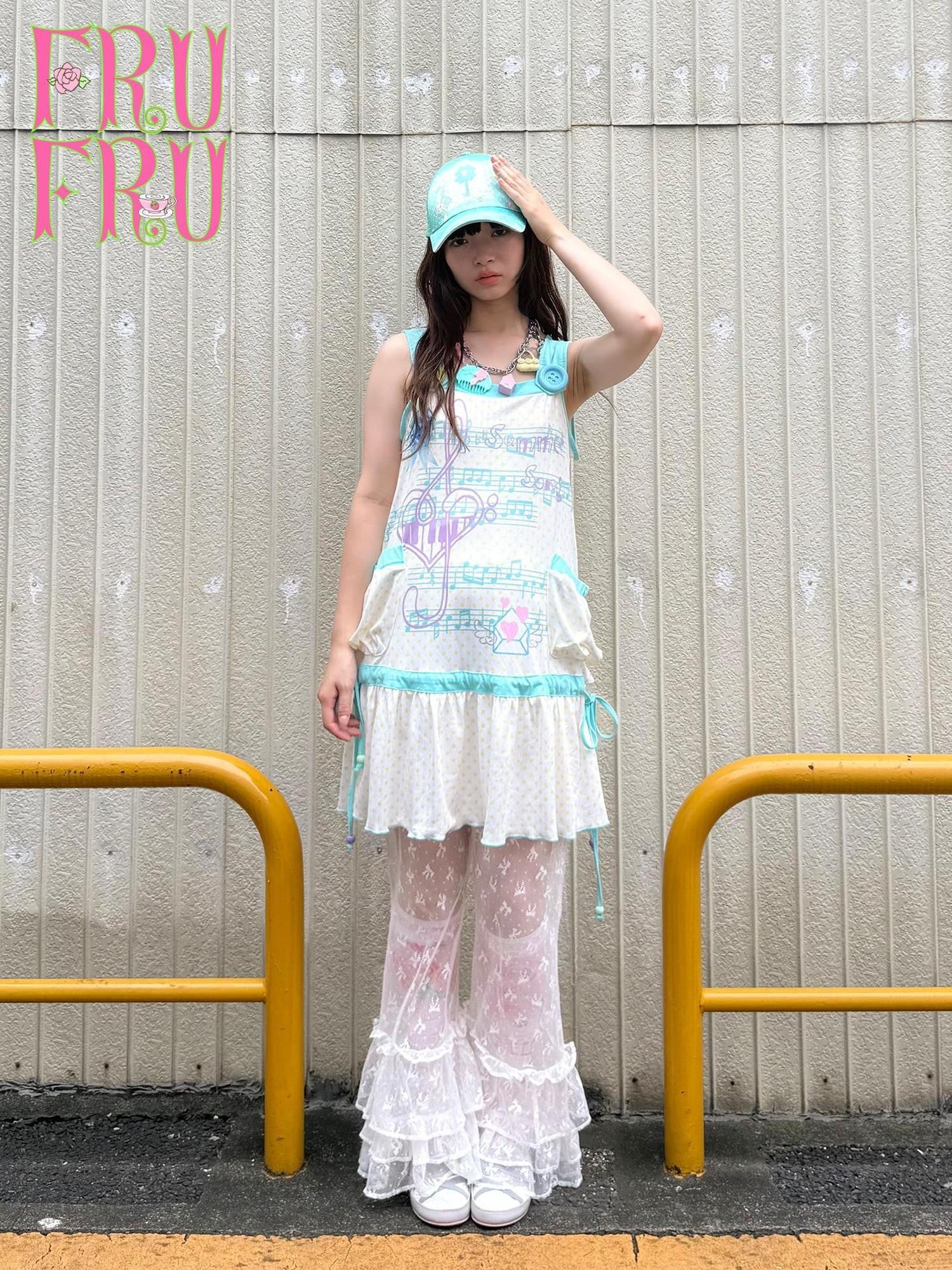 Frufru Gulu Bowknot Lace Natural Waist Casual Women&