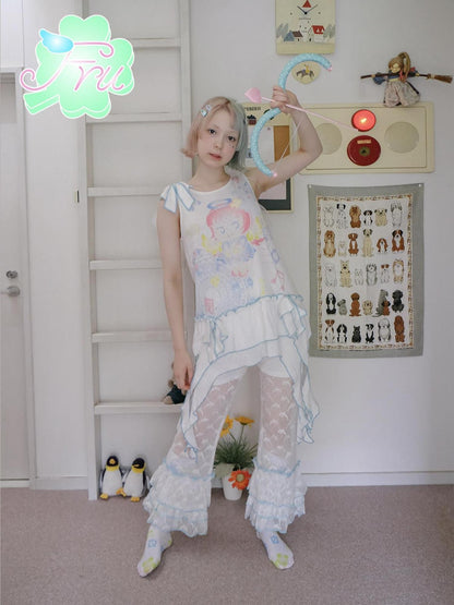 Frufru Gulu Candy Angel Print Sleeveless Women&
