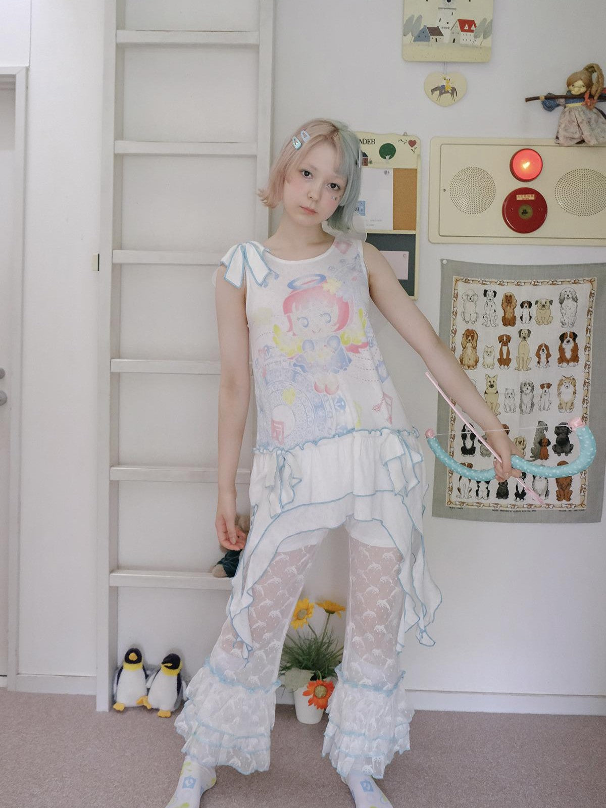 Frufru Gulu Candy Angel Print Sleeveless Women&