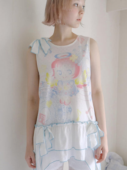 Frufru Gulu Candy Angel Print Sleeveless Women&