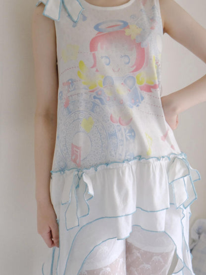 Frufru Gulu Candy Angel Print Sleeveless Women&