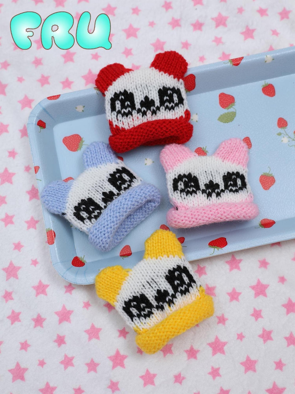 Frufru Gulu Cute Handmade Knit Bear Side Clip Women&