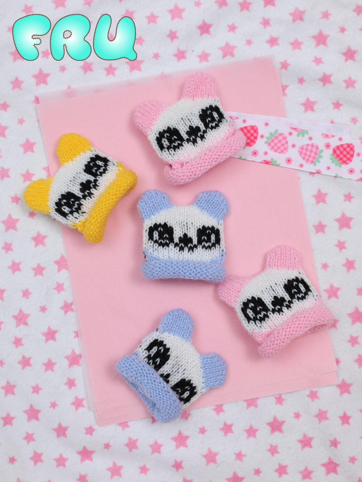 Frufru Gulu Cute Handmade Knit Bear Side Clip Women&