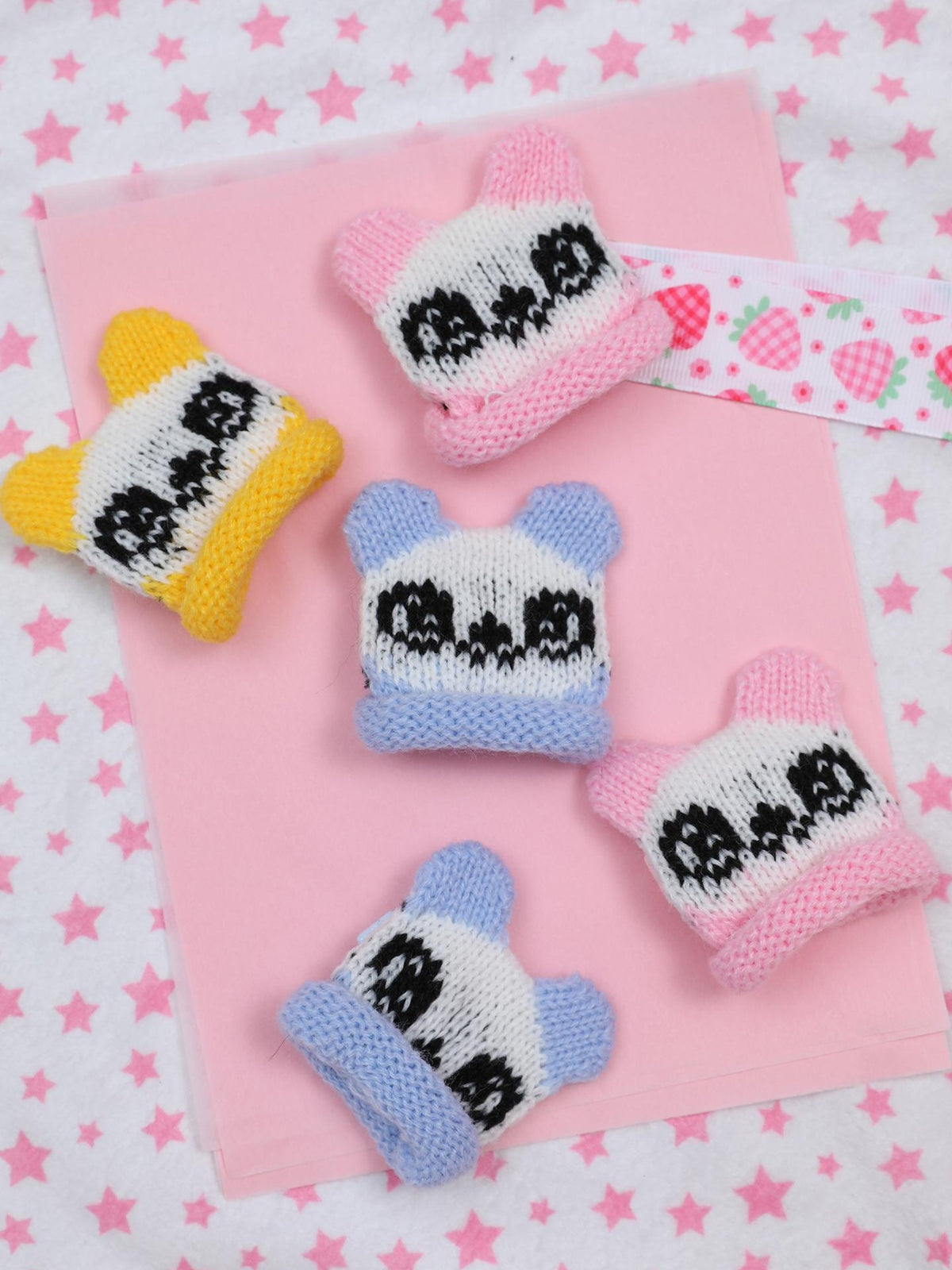 Frufru Gulu Cute Handmade Knit Bear Side Clip Women&